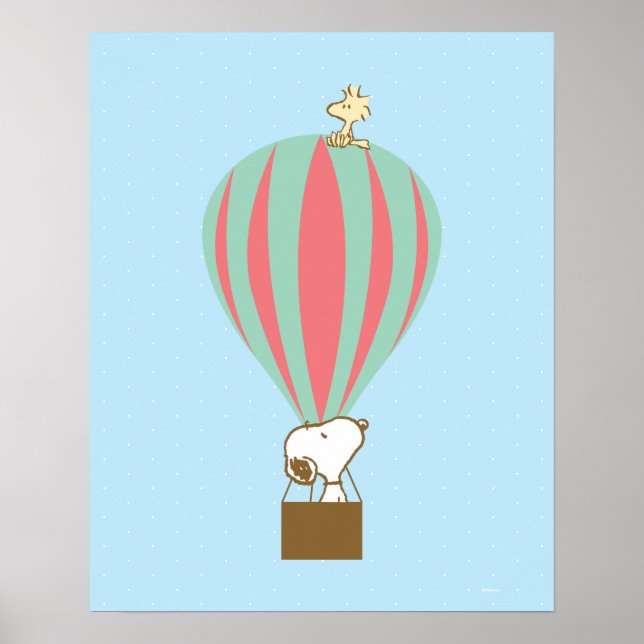 Peanuts | Snoopy &amp; Woodstock Hot Air Balloon Poster (Front)