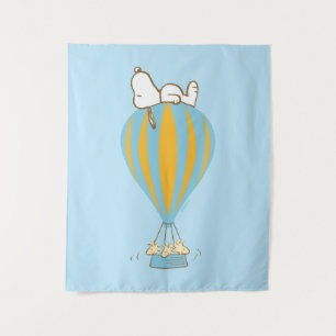 Peanuts   Snoopy & Woodstock Hot Air Balloon Tapestry