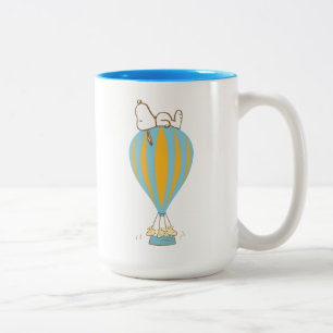 Peanuts   Snoopy & Woodstock Hot Air Balloon Two-Tone Coffee Mug
