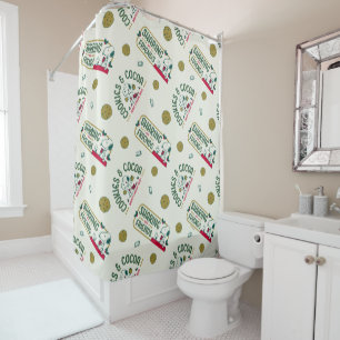 Peanuts   Snoopy & Woodstock Hot Cocoa Pattern Shower Curtain