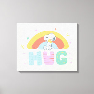 Peanuts Snoopy & Woodstock Hug Canvas Print