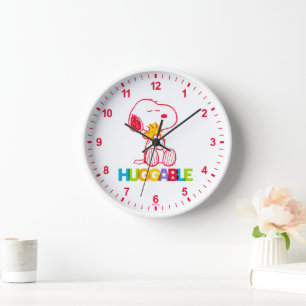 Peanuts   Snoopy & Woodstock Huggable Clock