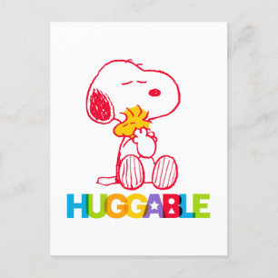 Peanuts   Snoopy & Woodstock Huggable Postcard