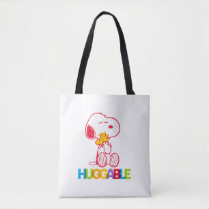 Peanuts   Snoopy & Woodstock Huggable Tote Bag