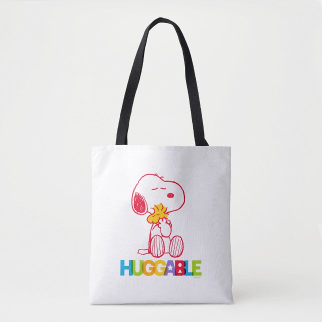Peanuts | Snoopy & Woodstock Huggable Tote Bag (Front)