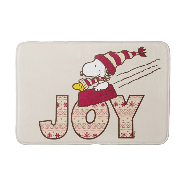Peanuts | Snoopy & Woodstock Joy Sled Ride Bath Mat (Front)