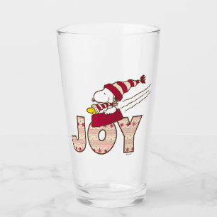 Peanuts   Snoopy & Woodstock Joy Sled Ride Glass