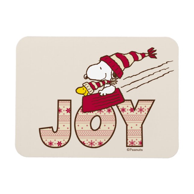 Peanuts | Snoopy & Woodstock Joy Sled Ride Magnet (Horizontal)