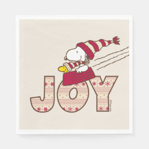 Peanuts   Snoopy & Woodstock Joy Sled Ride Napkin