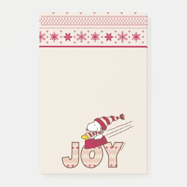 Peanuts | Snoopy & Woodstock Joy Sled Ride Post-it Notes (Front)