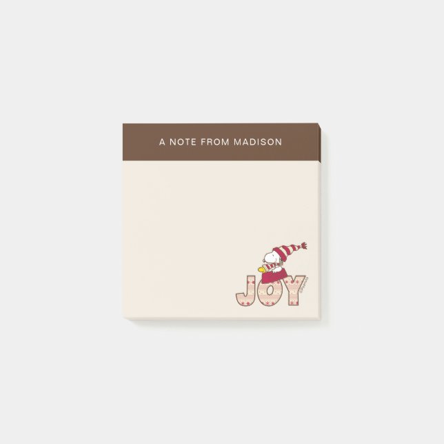 Peanuts | Snoopy & Woodstock Joy Sled Ride Post-it Notes (Front)