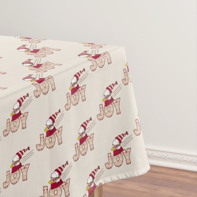 Peanuts | Snoopy & Woodstock Joy Sled Ride Tablecloth (In Situ)