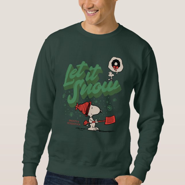 Peanuts | Snoopy & Woodstock Let It Snow Sweatshirt (Front)