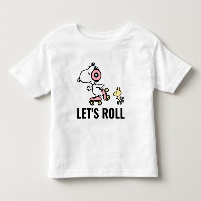 PEANUTS | Snoopy & Woodstock | Let's Roll Toddler T-Shirt (Front)