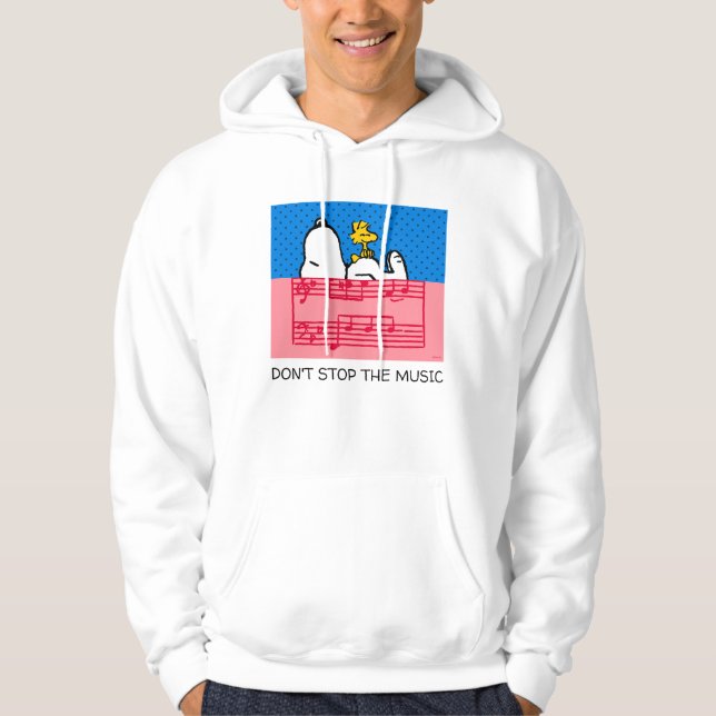 Peanuts | Snoopy & Woodstock Music & Polka Dots Hoodie (Front)