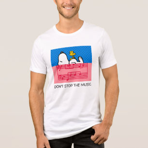 Peanuts   Snoopy & Woodstock Music & Polka Dots Tri-Blend Shirt