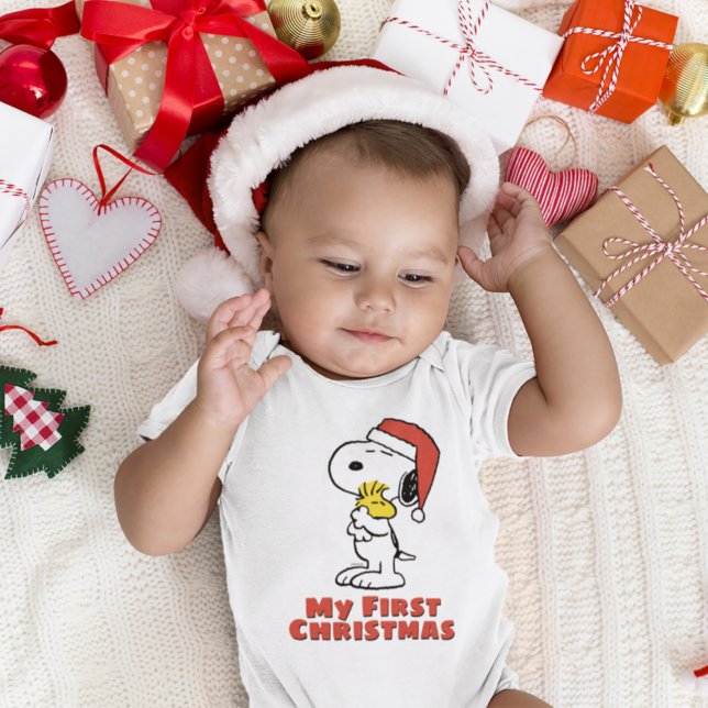 Peanuts | Snoopy & Woodstock - My First Christmas Baby Bodysuit (Creator Uploaded)