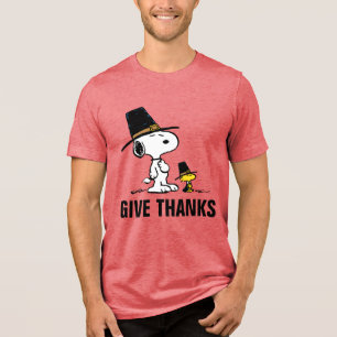 Peanuts Snoopy & Woodstock Pilgrim Tri-Blend Shirt