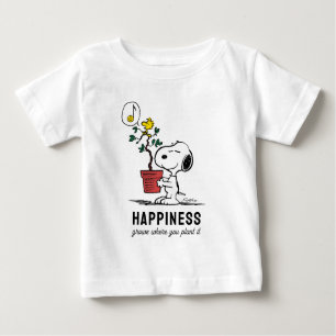 Peanuts   Snoopy & Woodstock Plant A Tree Baby T-Shirt