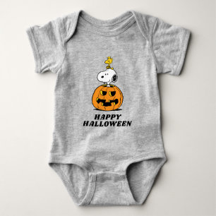 Peanuts Snoopy & Woodstock Pop-up Pumpkin Baby Bodysuit