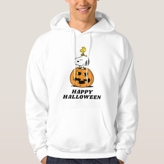 Peanuts | Snoopy & Woodstock Pop-up Pumpkin Hoodie (Front)