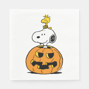 Peanuts   Snoopy & Woodstock Pop-up Pumpkin Napkin