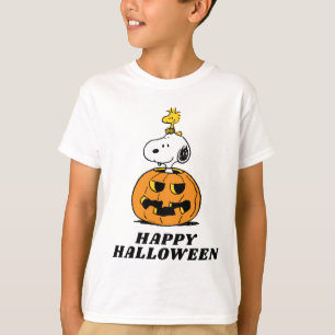 Peanuts   Snoopy & Woodstock Pop-up Pumpkin T-Shirt