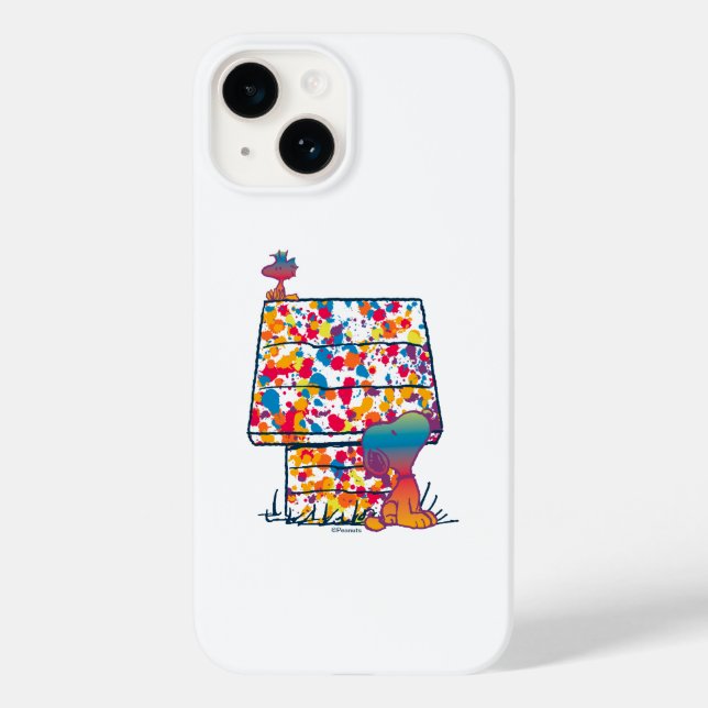 Peanuts | Snoopy & Woodstock Rainbow Paint Case-Mate iPhone Case (Back)