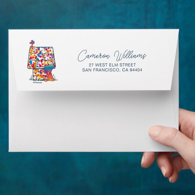 Peanuts | Snoopy & Woodstock Rainbow Paint Envelope (Hand)