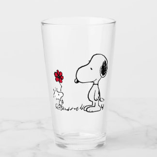 Peanuts | Snoopy & Woodstock Red & Black Glass