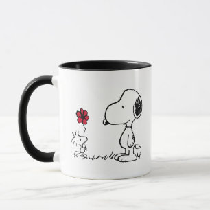 Peanuts   Snoopy & Woodstock Red & Black Mug
