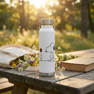 Peanuts   Snoopy & Woodstock Red & Black Water Bottle