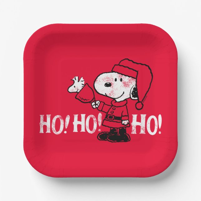 Peanuts | Snoopy & Woodstock Ringing Bells Paper Plate (Front)