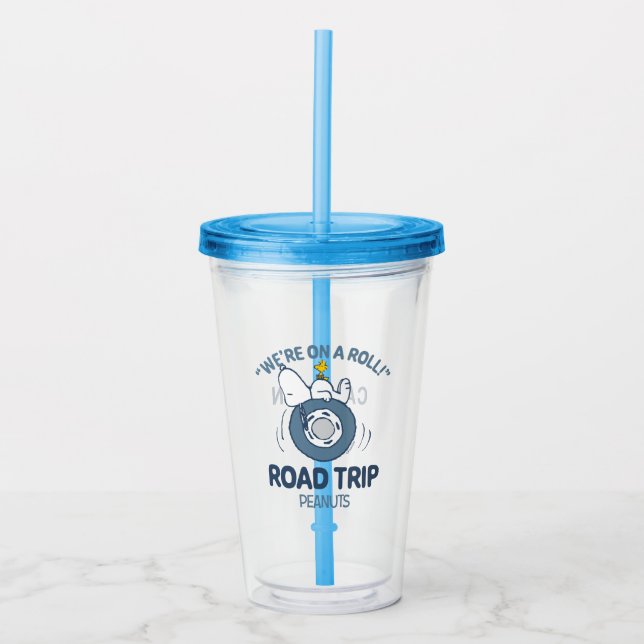 Peanuts | Snoopy & Woodstock Road Trip Acrylic Tumbler (Front)