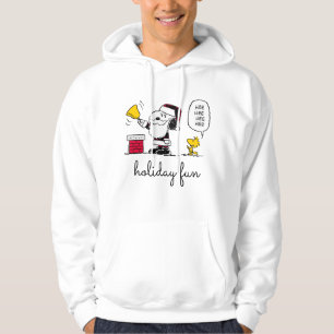 Peanuts   Snoopy & Woodstock Santa Bell Ringer Hoodie