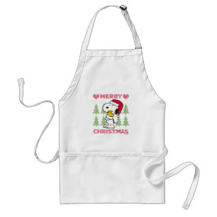 Peanuts   Snoopy & Woodstock Santa Claus Hug Standard Apron