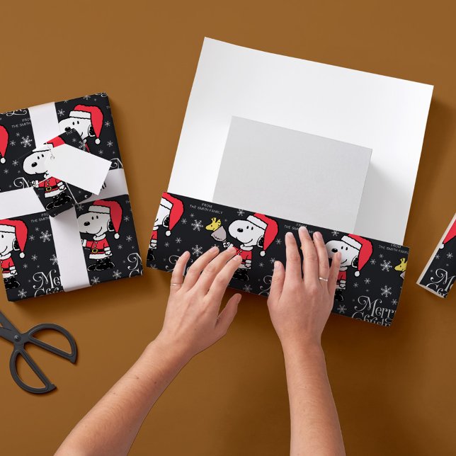 Peanuts | Snoopy & Woodstock Santa Claus Wrapping Paper (Creator Uploaded)
