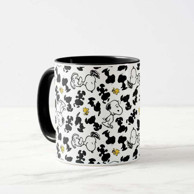 Peanuts |  Snoopy & Woodstock Shadow Pattern Mug (Front Left)
