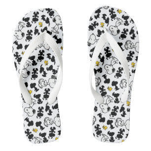 Peanuts Snoopy & Woodstock Shadow Pattern Thongs