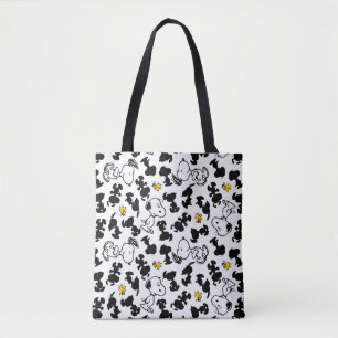 Peanuts Snoopy & Woodstock Shadow Pattern Tote Bag