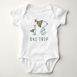 Peanuts   Snoopy & Woodstock Ski Trip 2 Baby Bodysuit
