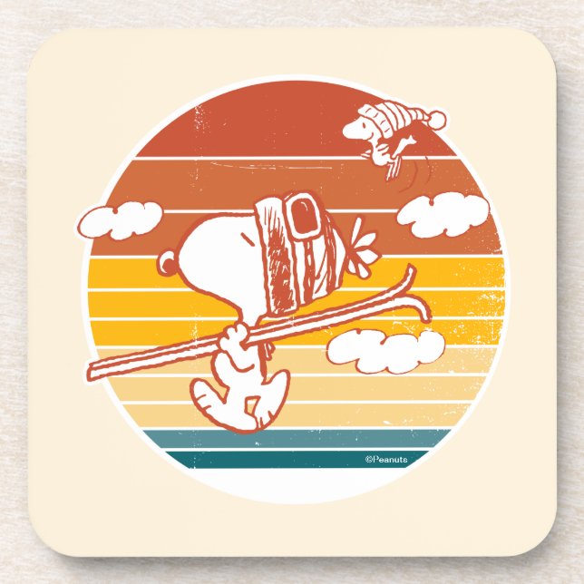 Peanuts | Snoopy & Woodstock Ski Trip Coaster (Front)