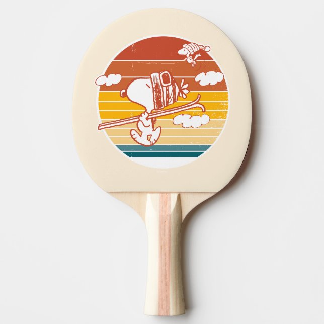 Peanuts | Snoopy & Woodstock Ski Trip Ping Pong Paddle (Front)