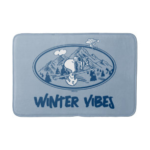 Peanuts   Snoopy & Woodstock Skiing Bath Mat