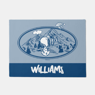 Peanuts   Snoopy & Woodstock Skiing Doormat