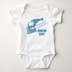 Peanuts Snoopy & Woodstock Sledding Baby Bodysuit