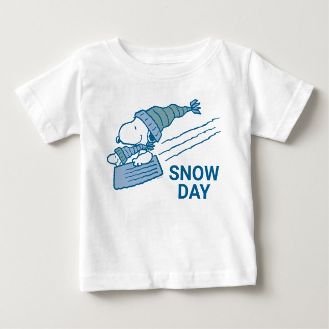 Peanuts | Snoopy & Woodstock Sledding Baby T-Shirt (Front)