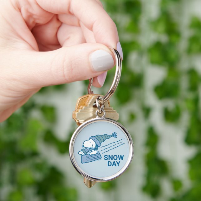 Peanuts | Snoopy & Woodstock Sledding Key Ring (Hand)