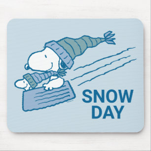 Peanuts   Snoopy & Woodstock Sledding Mouse Pad