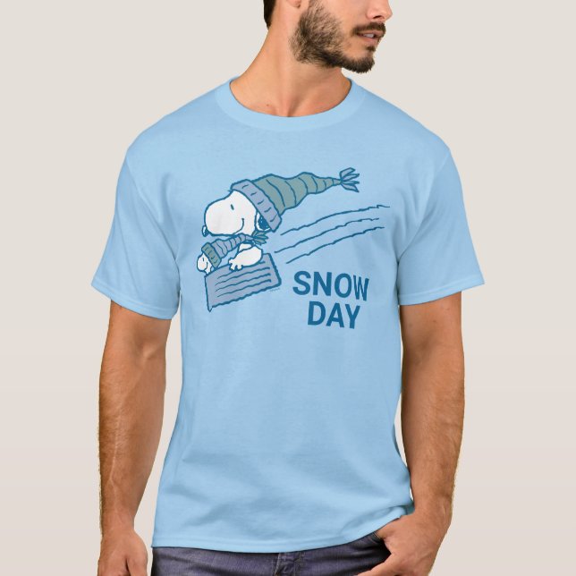 Peanuts | Snoopy & Woodstock Sledding T-Shirt (Front)